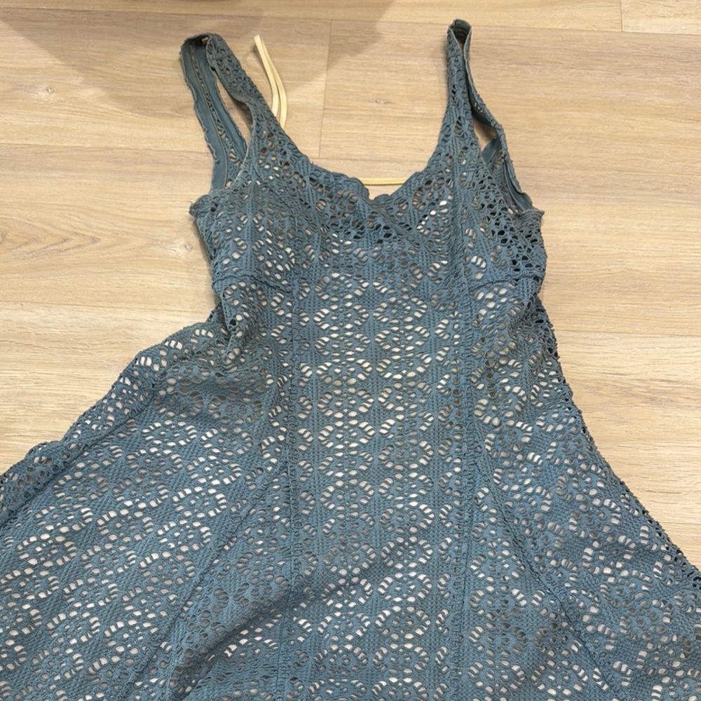 **Free People Blue Lace Coverup Dress - Picture 2 of 5